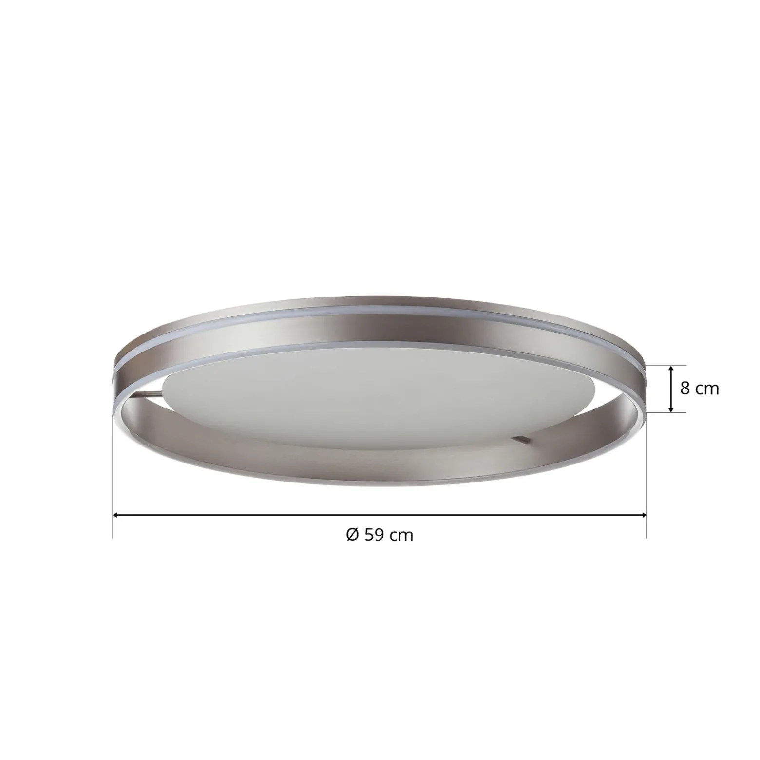 Paul Neuhaus Q-VITO plafón LED 59cm acero