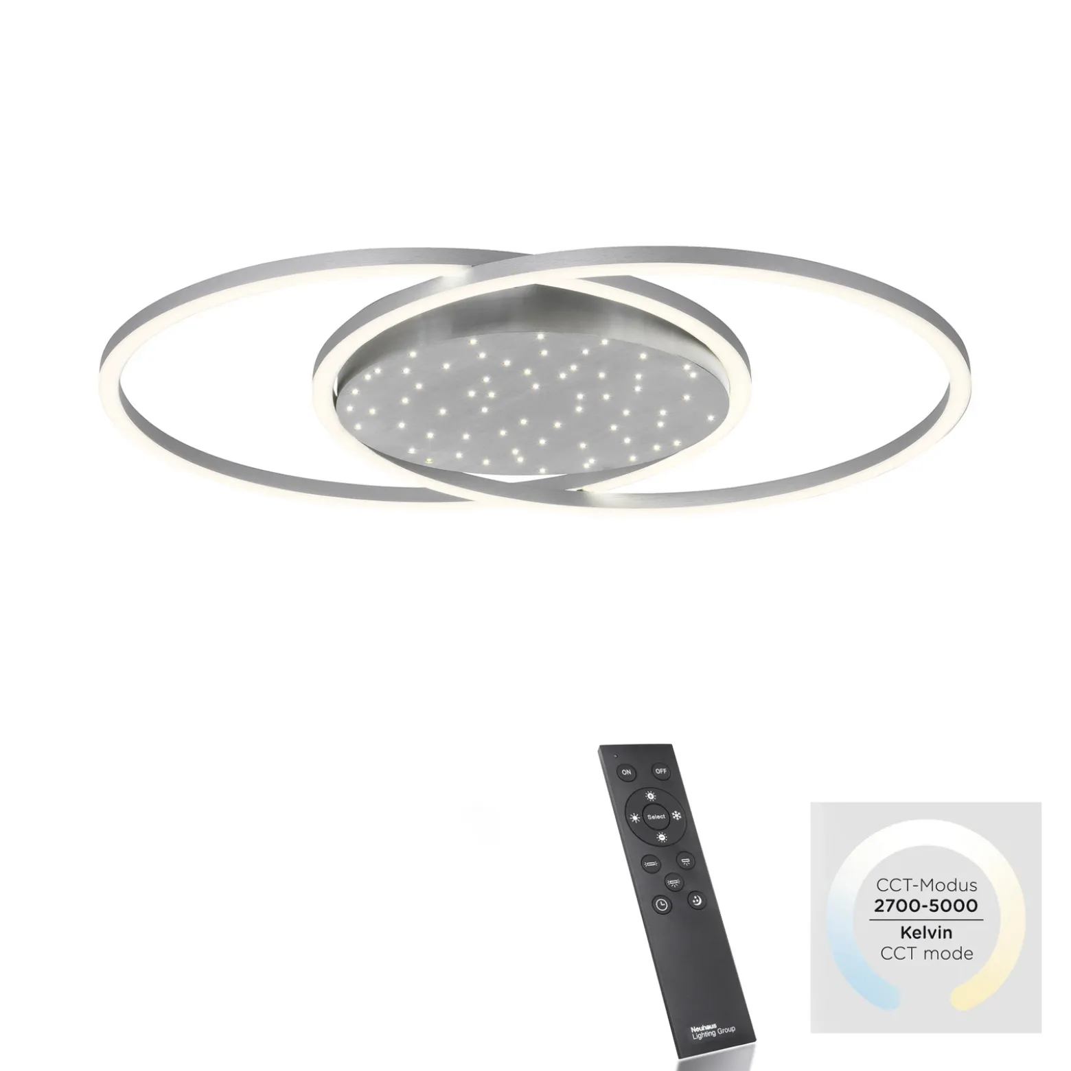 Paul Neuhaus Yuki plafón LED, forma redonda