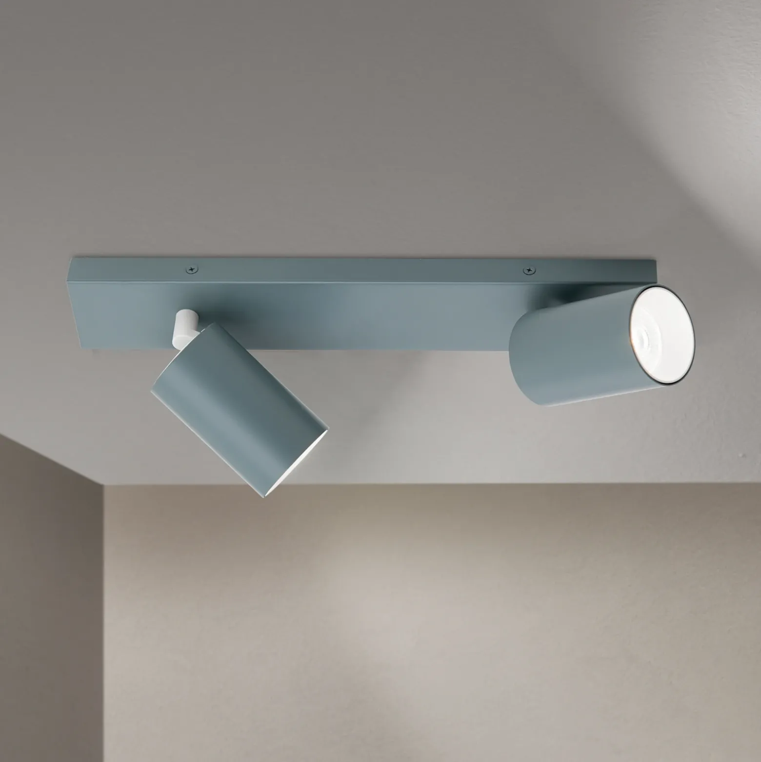 Penn downlight de techo, verde claro, longitud 35 cm, acero/aluminio