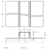 Perfil construcción seco aluminio 200cm tapa opal