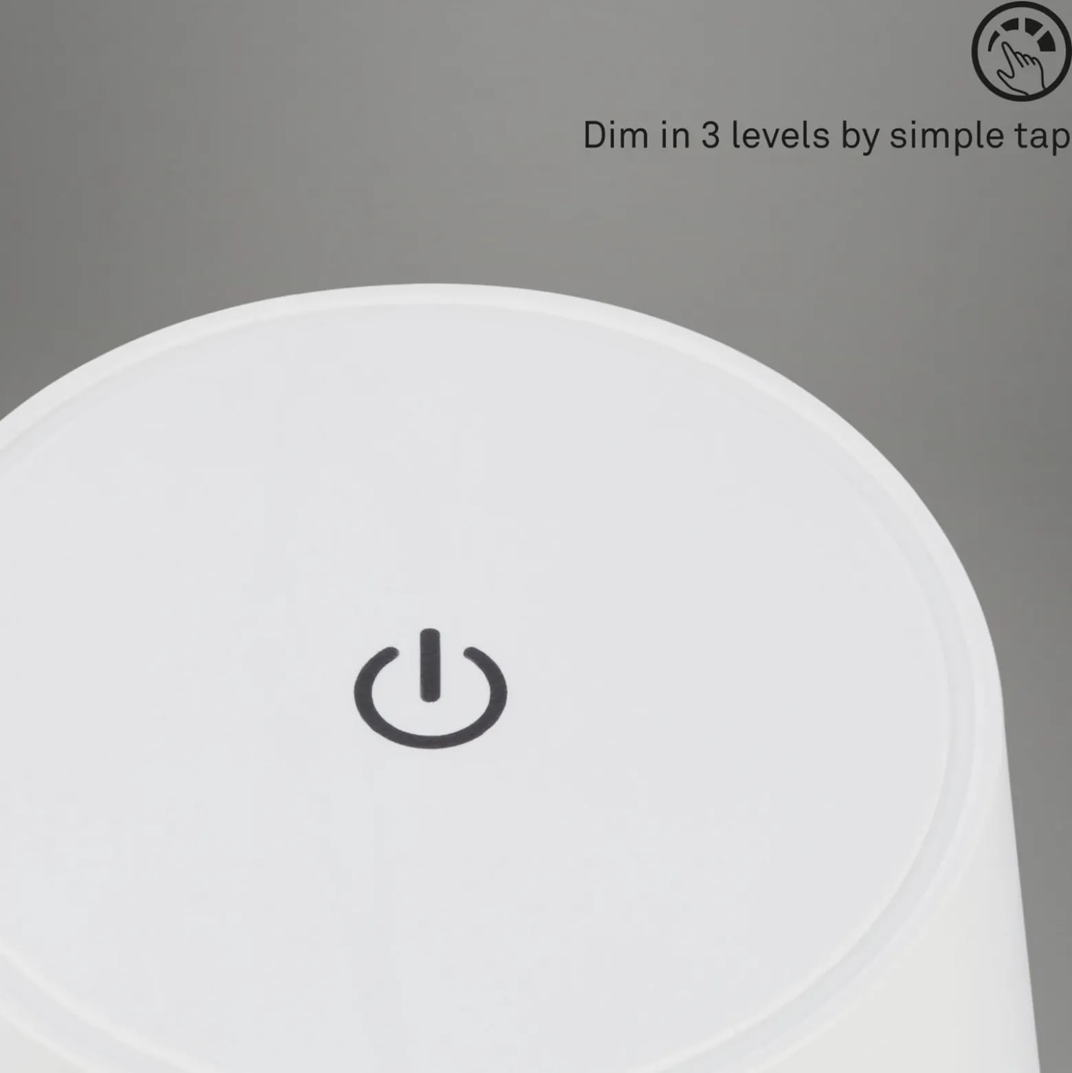 Piha Lámpara de mesa LED con batería recargable, blanca