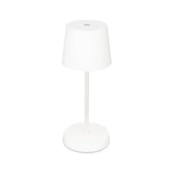 Piha Lámpara de mesa LED con batería recargable, blanca