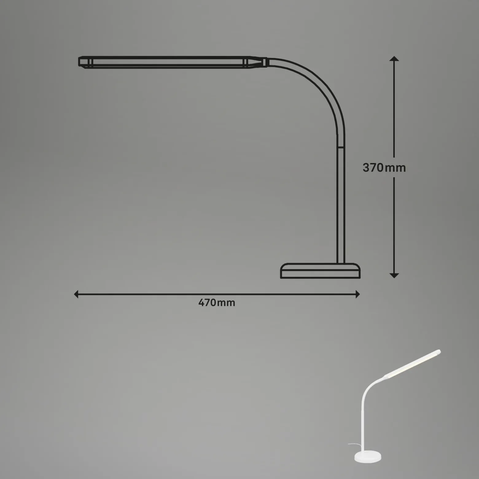 Pivaz lámpara de mesa LED, regulador táctil, blanco