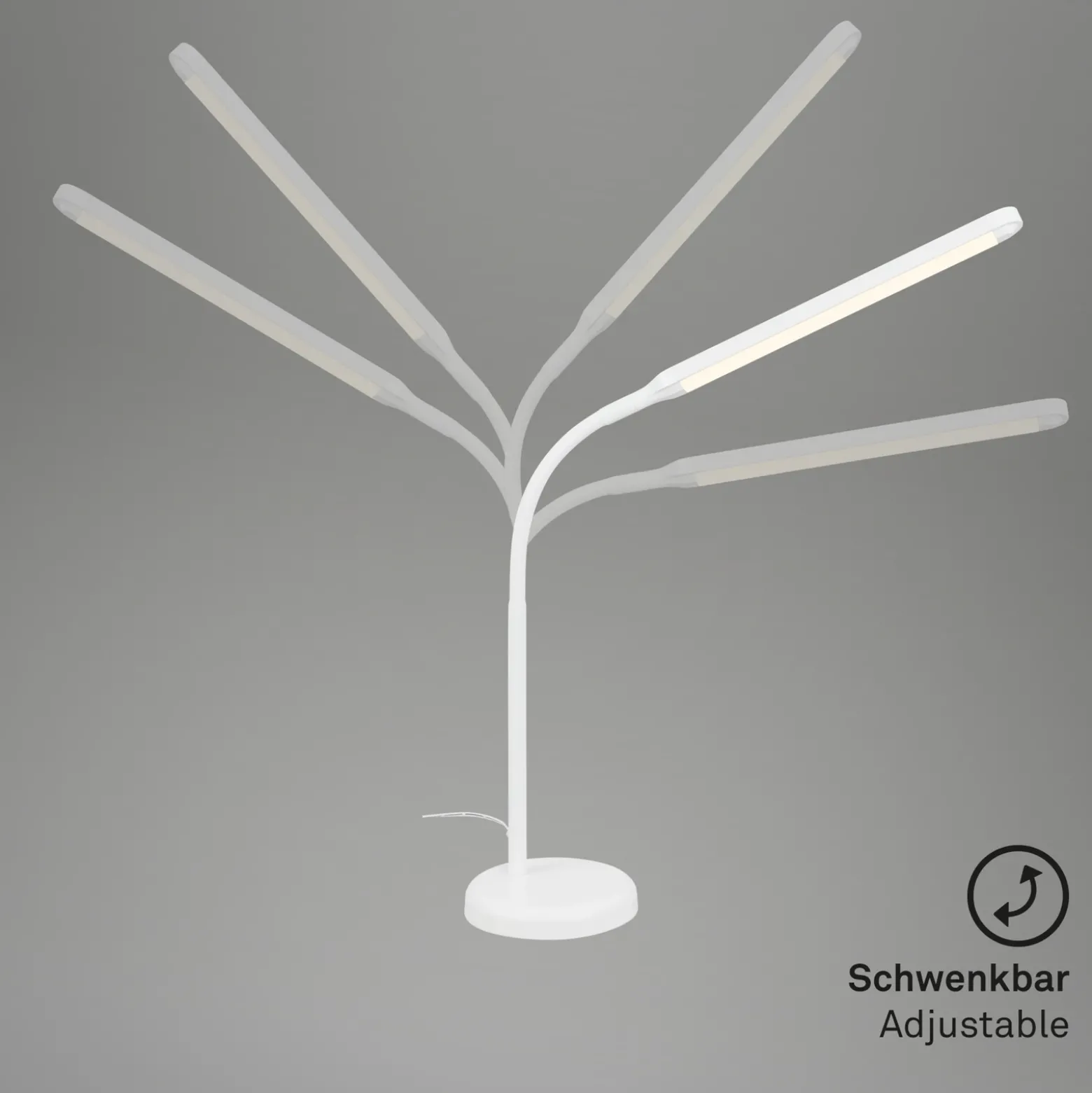 Pivaz lámpara de mesa LED, regulador táctil, blanco