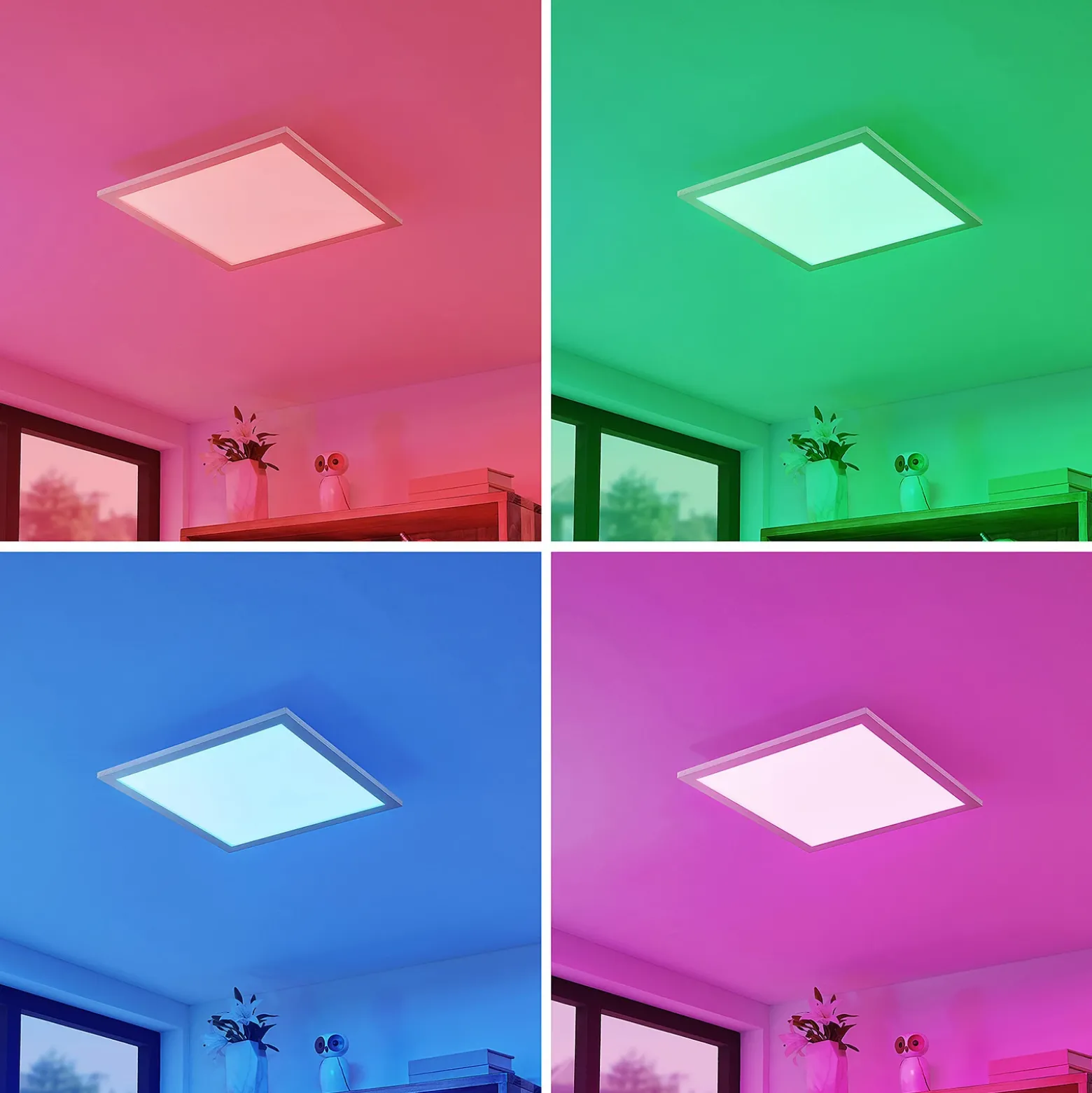 Placa de techo Lindby Smart LED Kjetil 40 x 40 cm Tuya RGB CCT