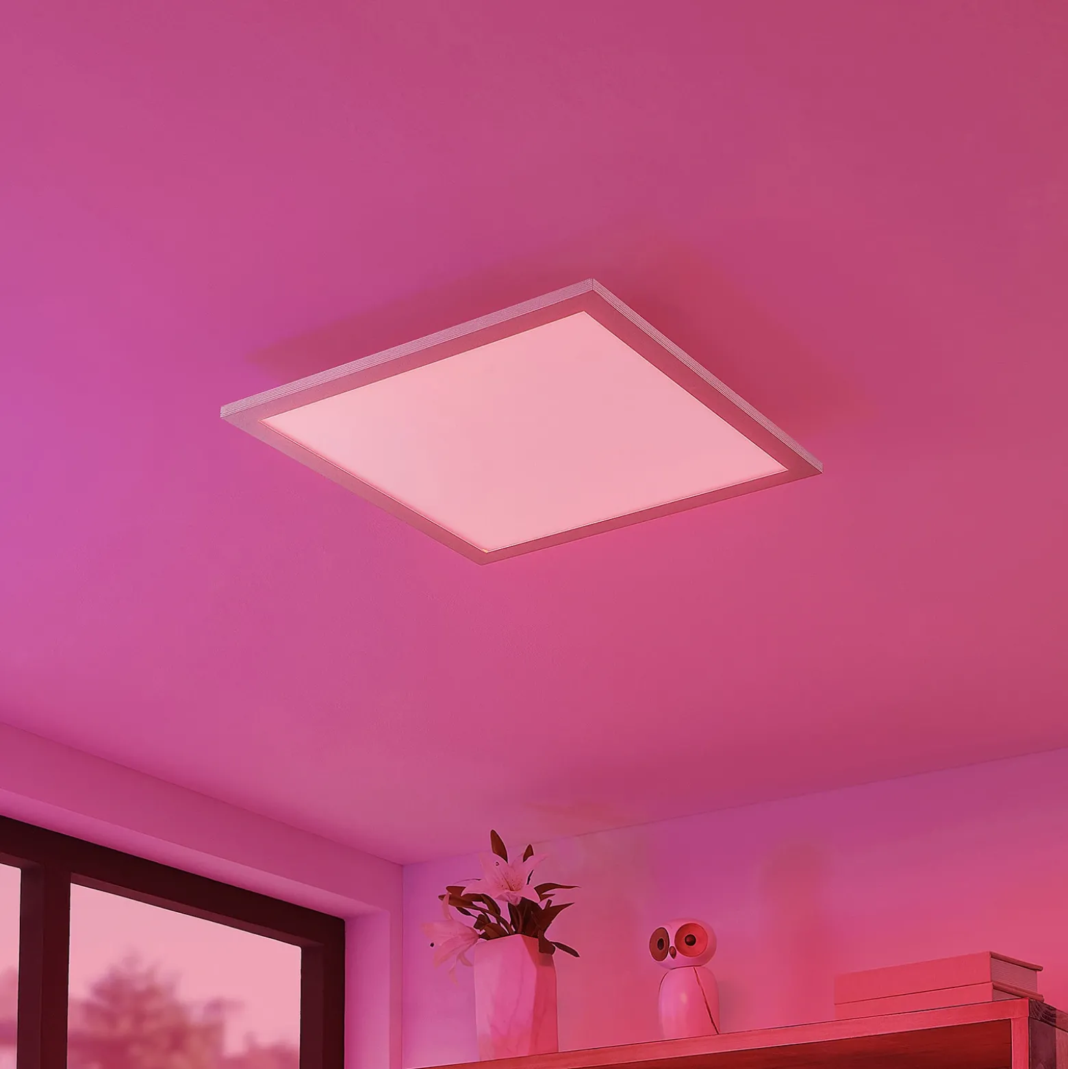 Placa de techo Lindby Smart LED Kjetil 40 x 40 cm Tuya RGB CCT