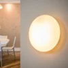 Plafón Alba de cristal opalino, Ø 25 cm