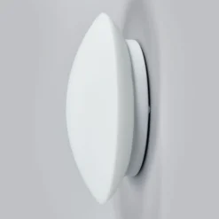 Plafón Alba de cristal opalino, Ø 25 cm