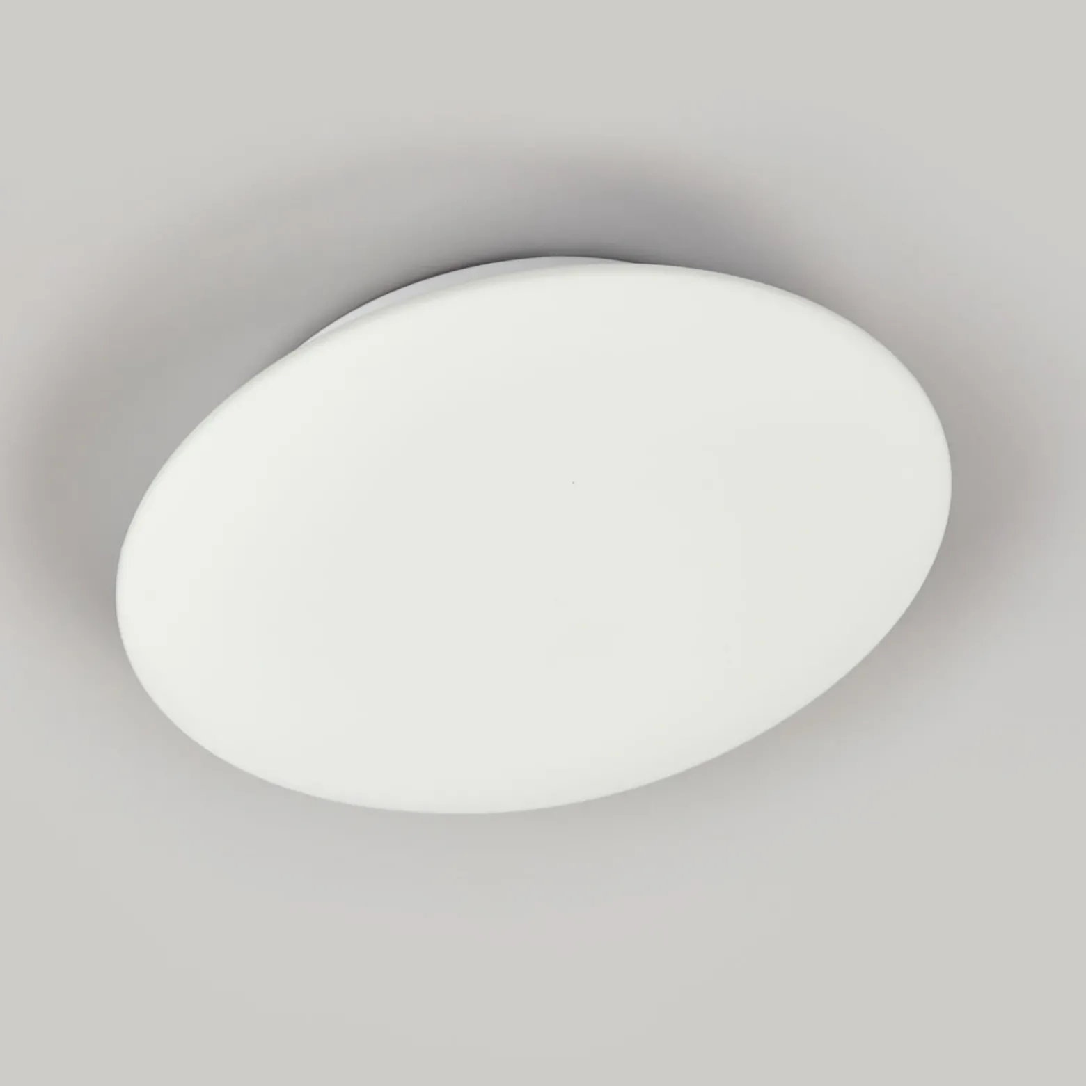 Plafón Alba de cristal opalino, Ø 25 cm