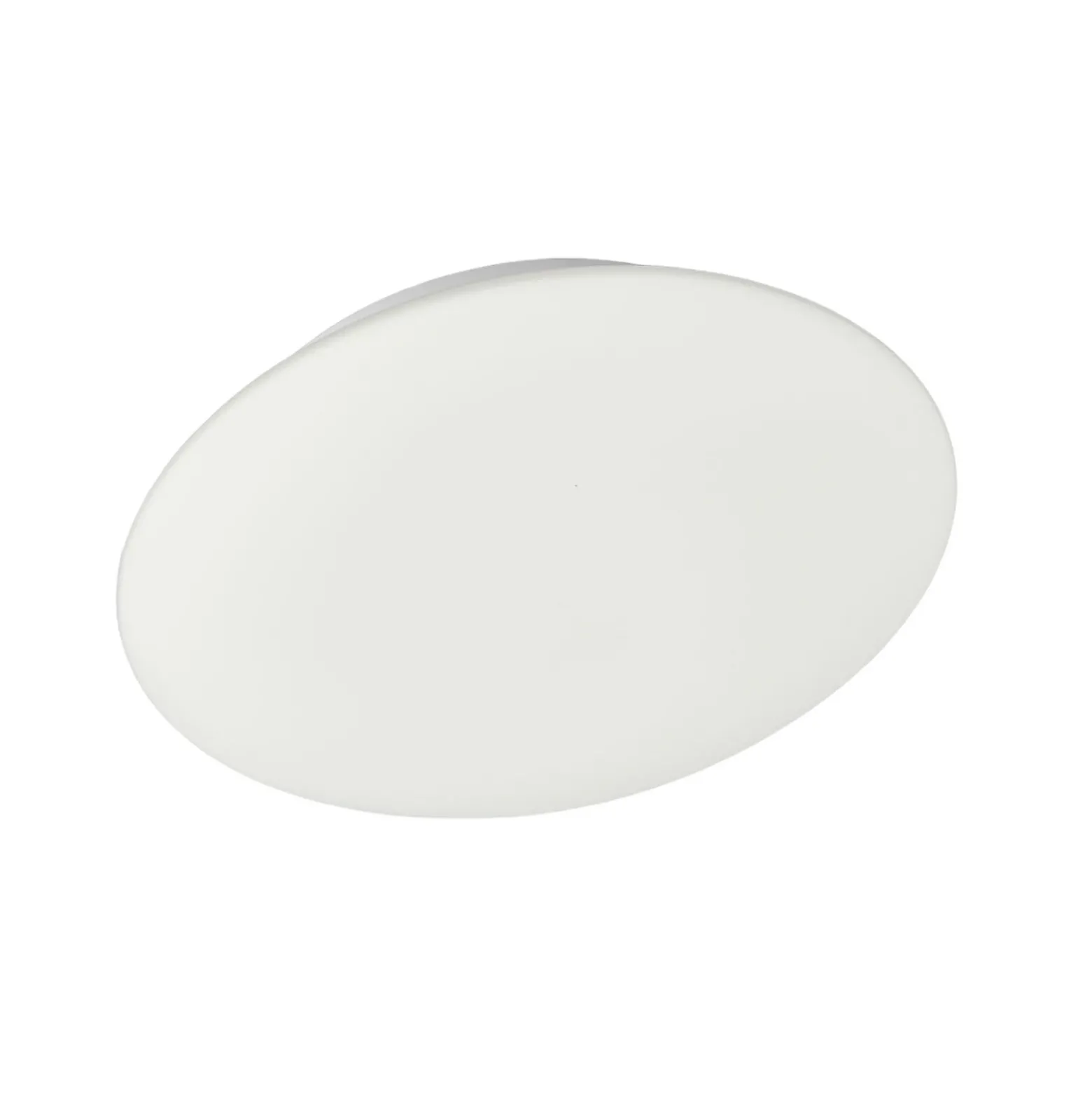 Plafón Alba de cristal opalino, Ø 25 cm