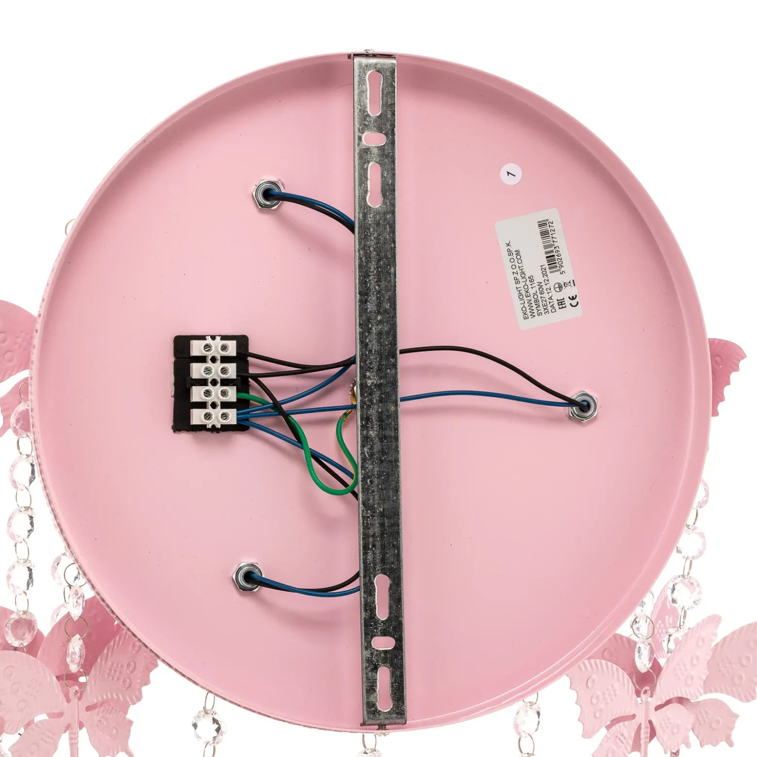 Plafón Angelica en rosa con mariposas