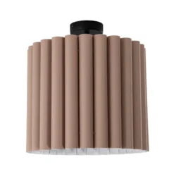 Plafón Aria, capuchino, microfibra, E27