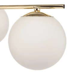 Plafón Aurora, dorado, Ø 50 cm, 4 luces, cristal, E14