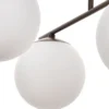 Plafón Aurora, marrón, Ø 50 cm, 4 luces, cristal, E14
