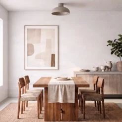 Plafón Basca, beige, metal, Ø 40 cm, E27