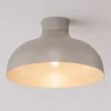 Plafón Basca, beige, metal, Ø 40 cm, E27