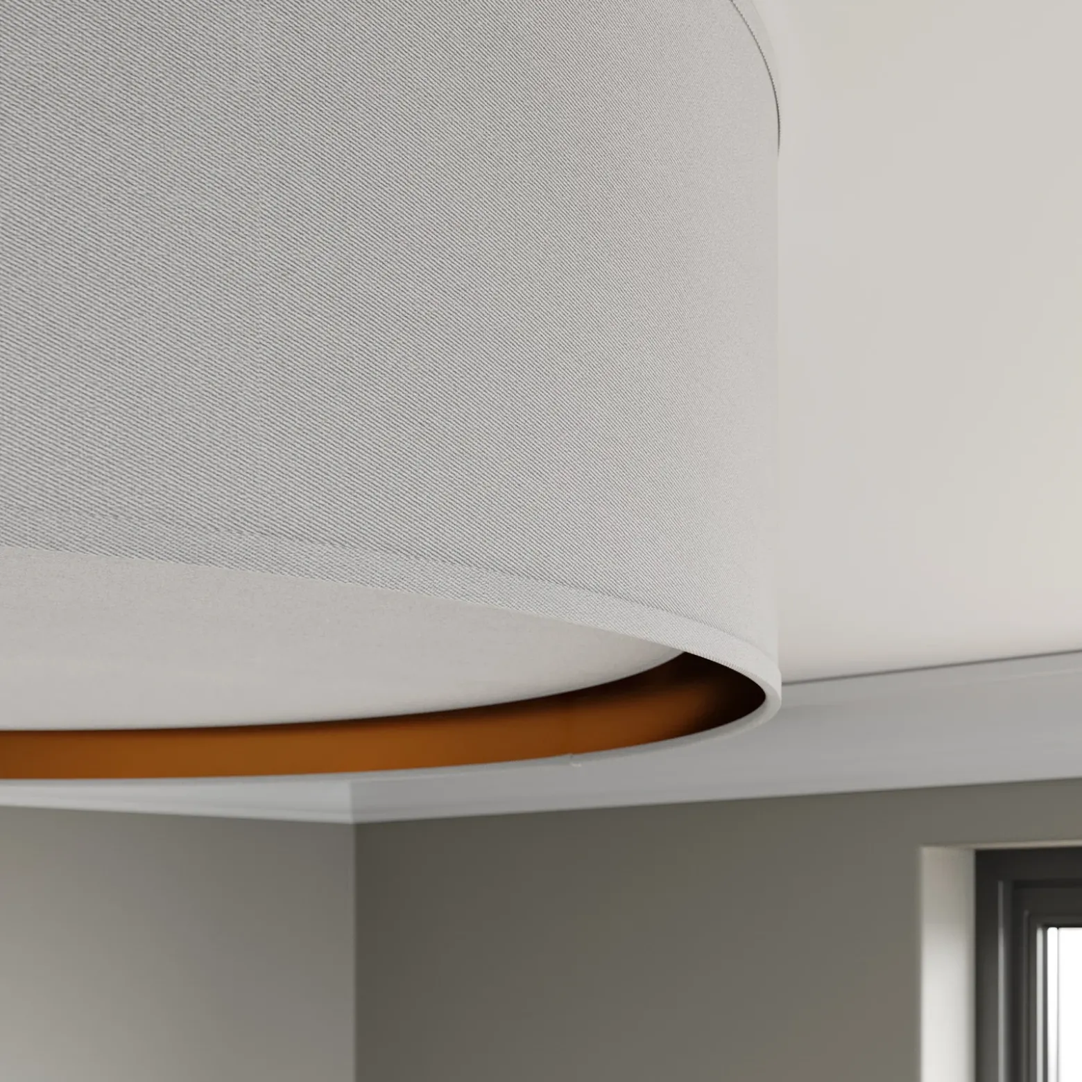 Plafón Bilbao, blanco/oro, Ø 60 cm