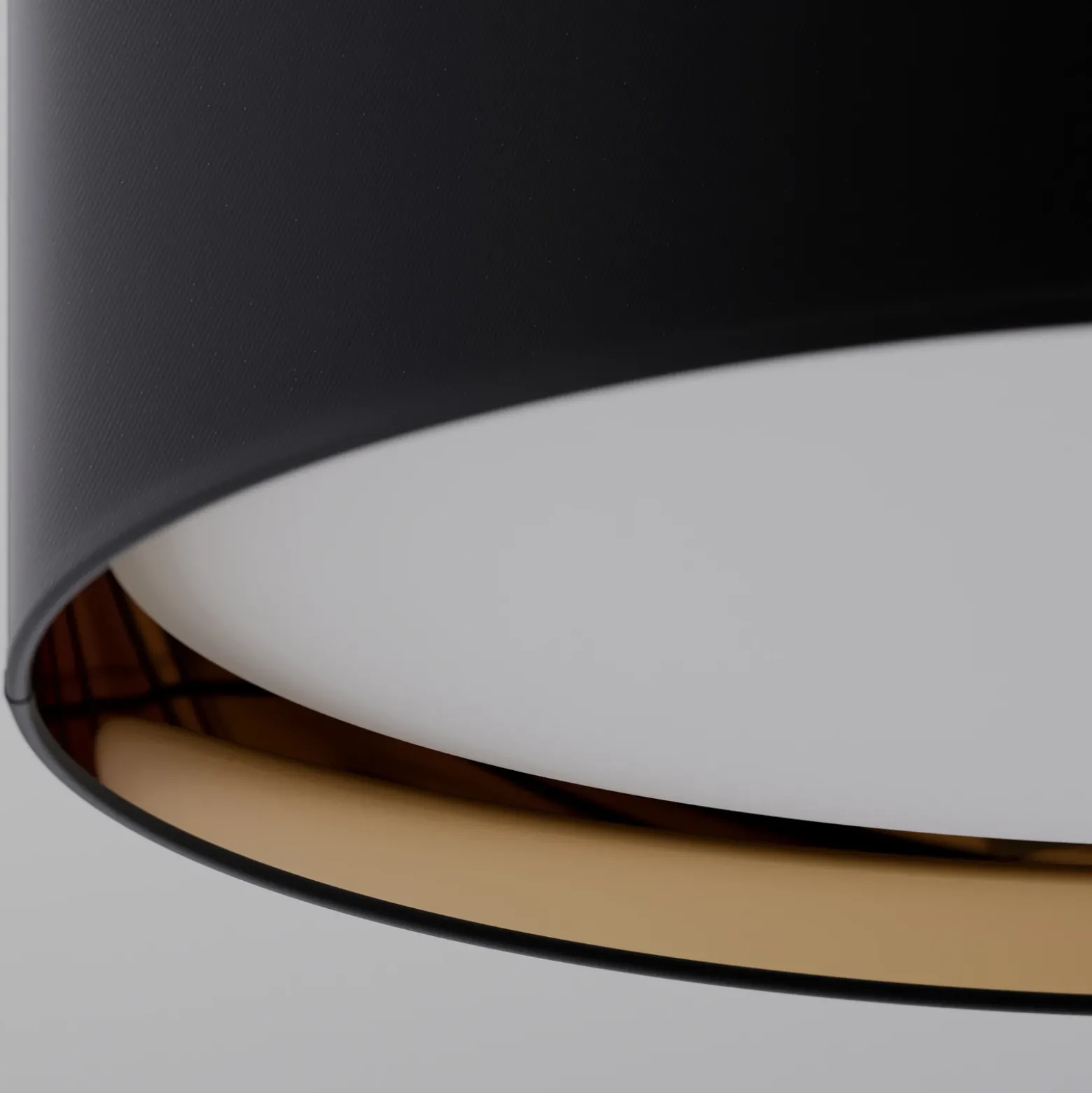 Plafón Bilbao, negro/oro, Ø 60 cm