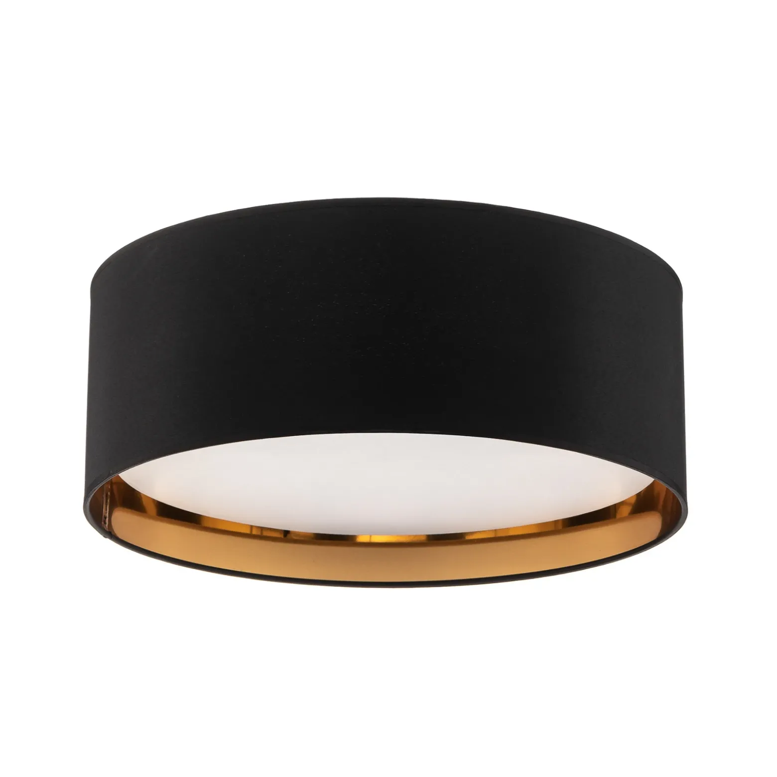 Plafón Bilbao, negro/oro, Ø 45 cm