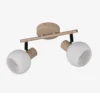Plafón Boba, 2 luces, beige, E14, metal