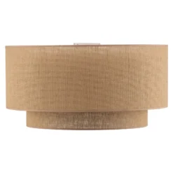 Plafón Boho, marrón, Ø 60 cm, de tela