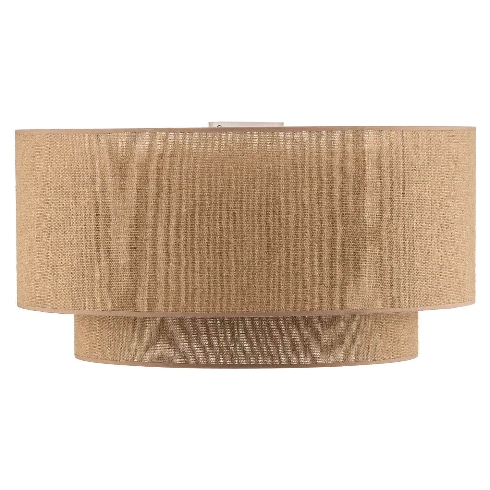 Plafón Boho, marrón, Ø 60 cm, de tela