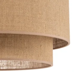 Plafón Boho, marrón, Ø 45 cm, de tela