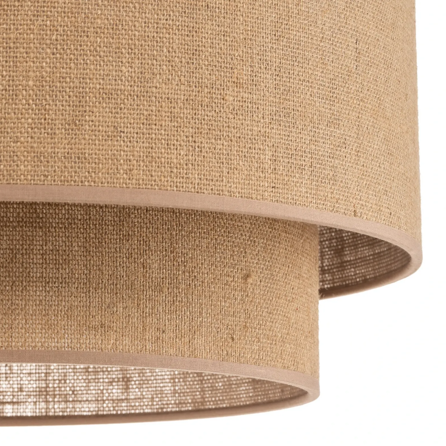Plafón Boho, marrón, Ø 45 cm, de tela