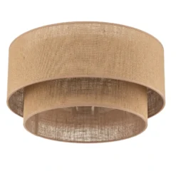 Plafón Boho, marrón, Ø 45 cm, de tela