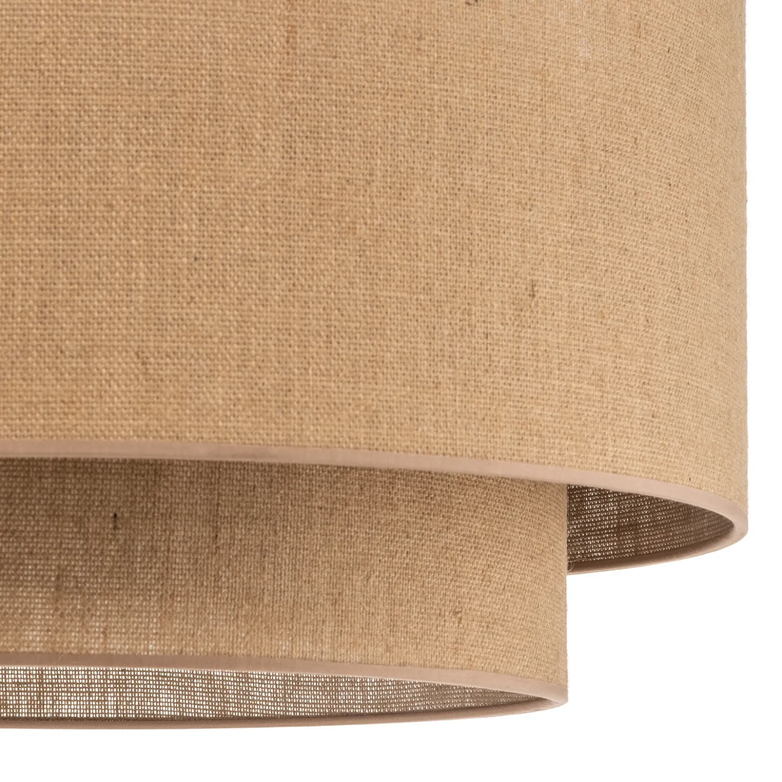 Plafón Boho, marrón, Ø 60 cm, de tela