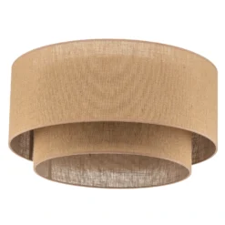 Plafón Boho, marrón, Ø 60 cm, de tela