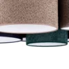 Plafón Boucle 6 luces azul/verde/cappuccino/gris