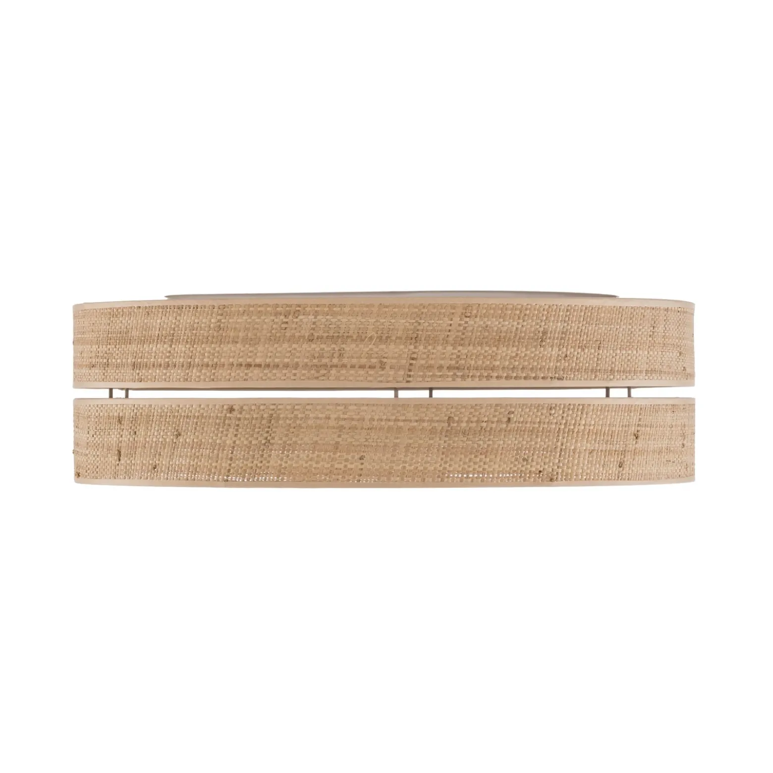 Plafón Calma, beige, rafia, Ø 60 cm, E27