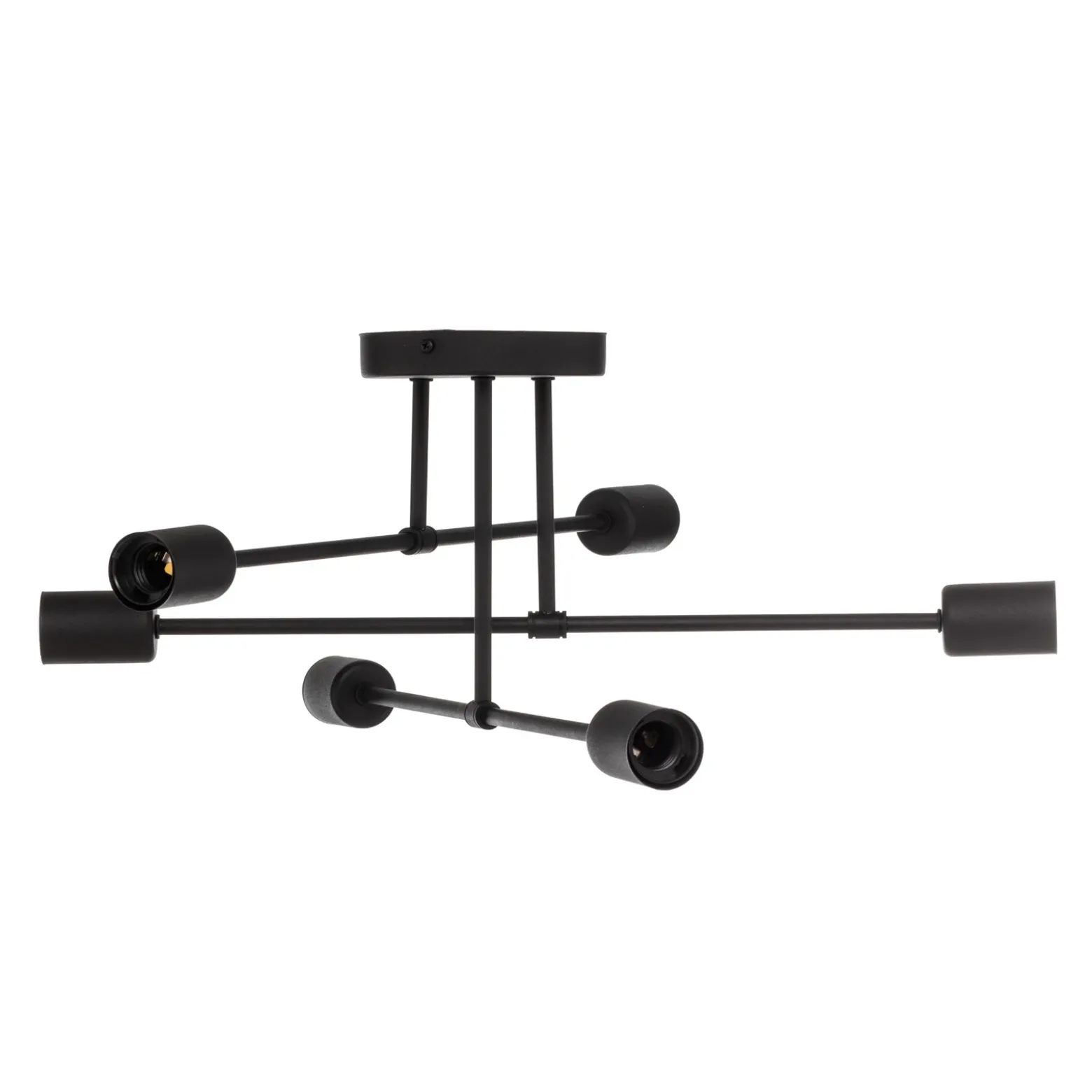 Plafón Cambridge, 6 luces, negro