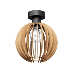 Plafón Clay, Ø 23 cm, contrachapado de abedul, E27