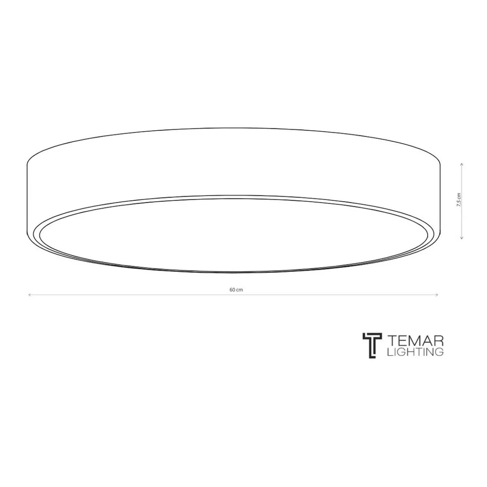 Plafón Cleo 600, Ø 60 cm cobre