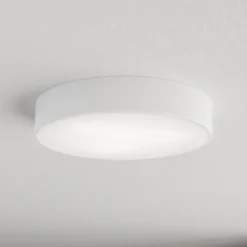 Plafón Cleo, Ø 40 cm, IP20, blanco, metal, E27