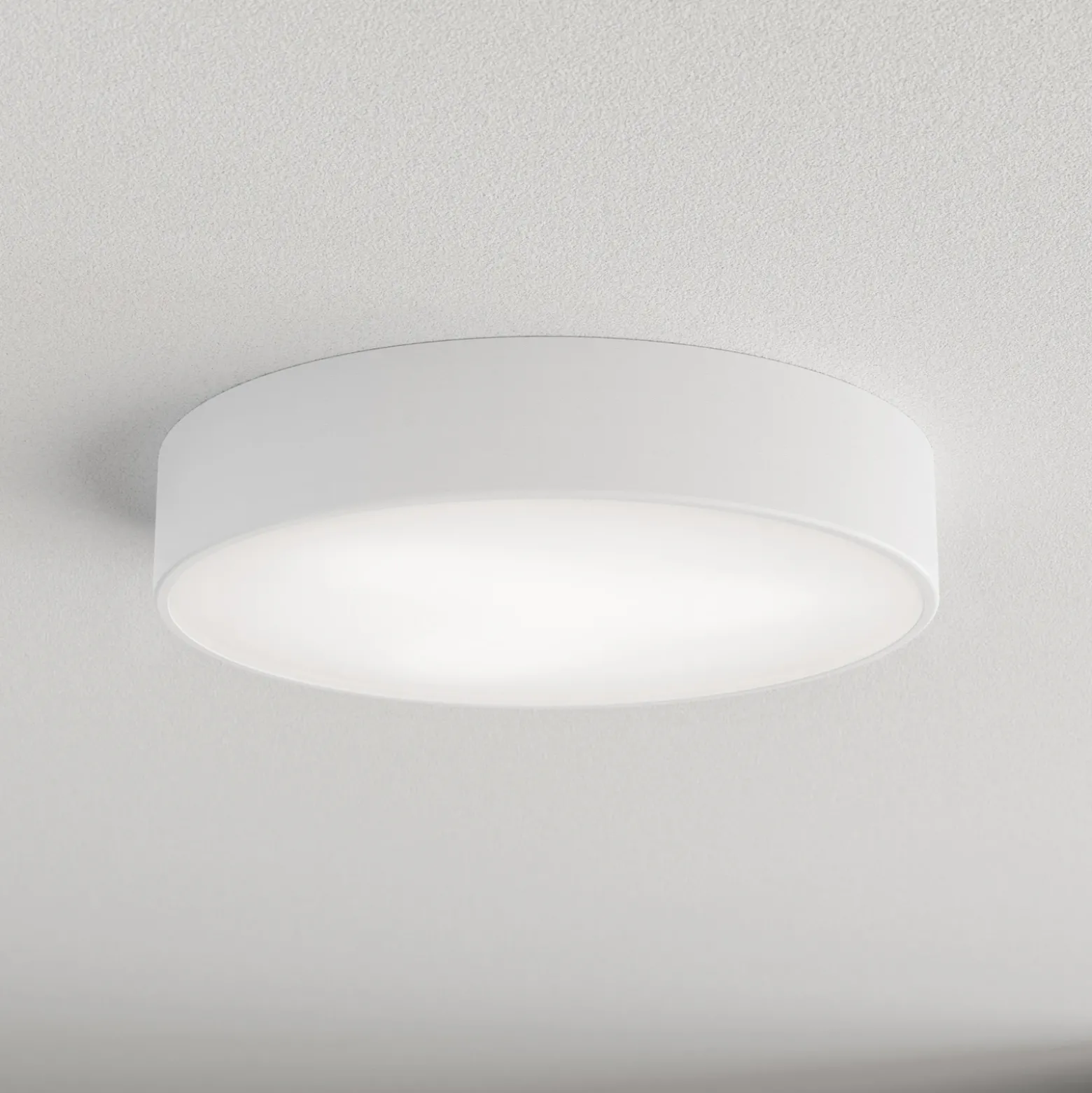 Plafón Cleo, Ø 40 cm, IP20, blanco, metal, E27