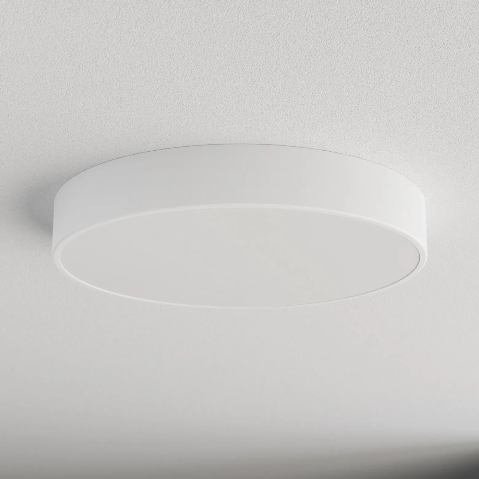 Plafón Cleo, Ø 50 cm, IP20, blanco, metal, E27