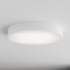 Plafón Cleo, Ø 50 cm, IP20, blanco, metal, E27