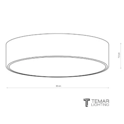 Plafón Cleo, Ø 30 cm, IP20, blanco, metal, E27