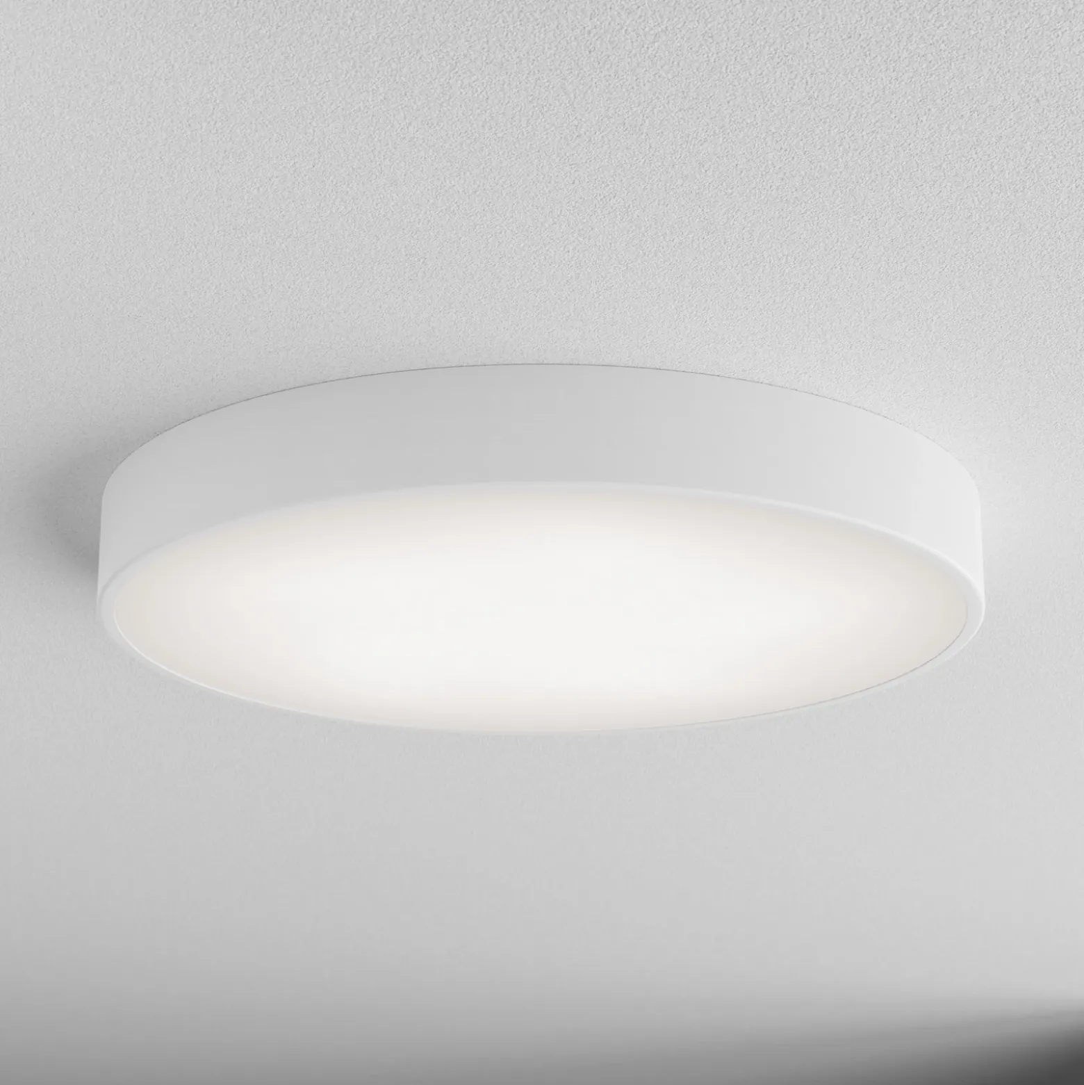 Plafón Cleo, Ø 60 cm, IP20, blanco, metal, E27
