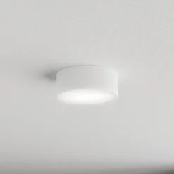 Plafón Cleo, Ø 20 cm, IP20, blanco, metal, E27