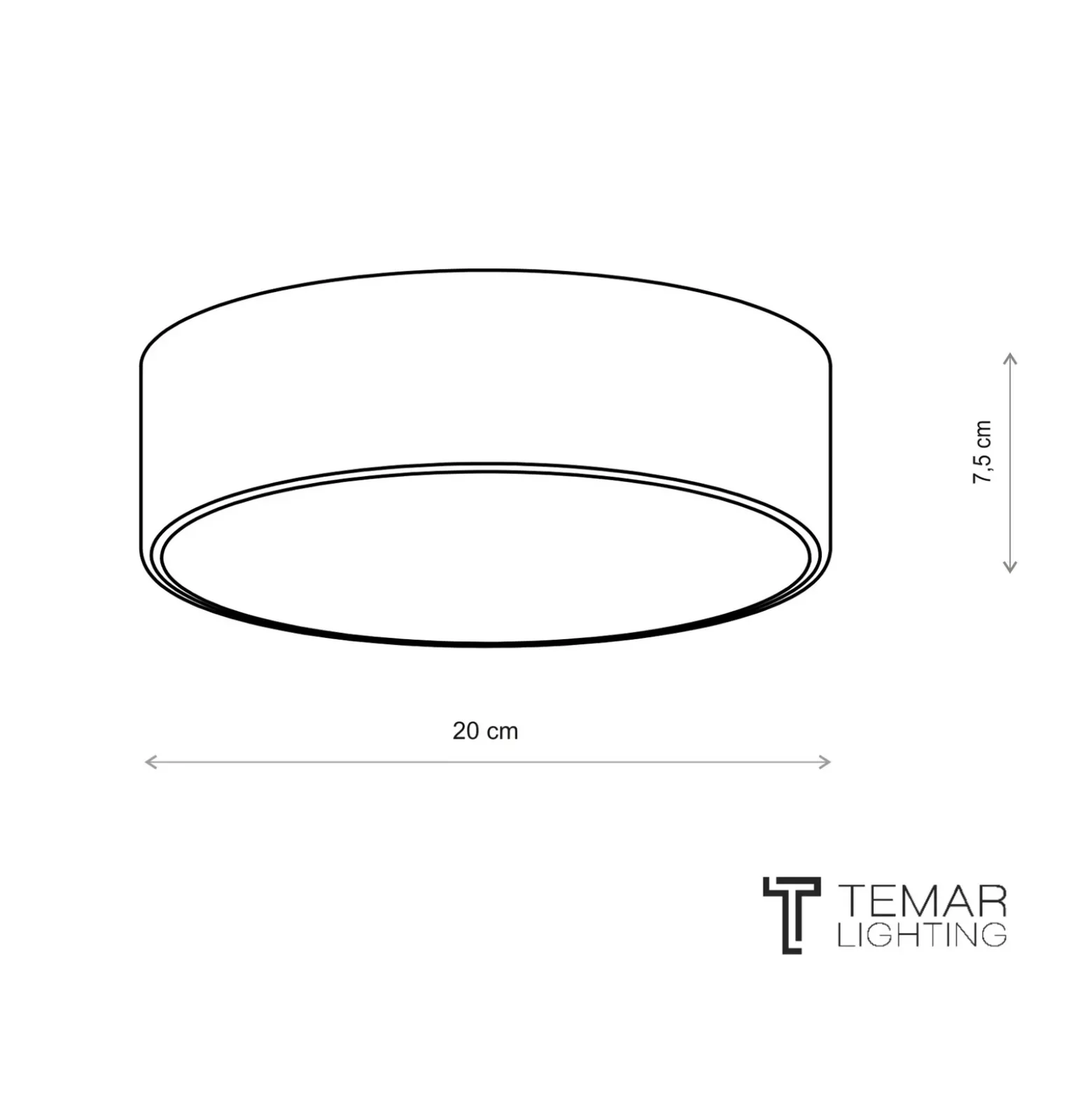 Plafón Cleo, Ø 20 cm, IP20, blanco, metal, E27