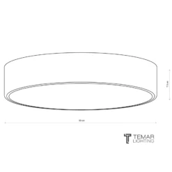 Plafón Cleo, Ø 50 cm, IP54, color cobre, metal, E27