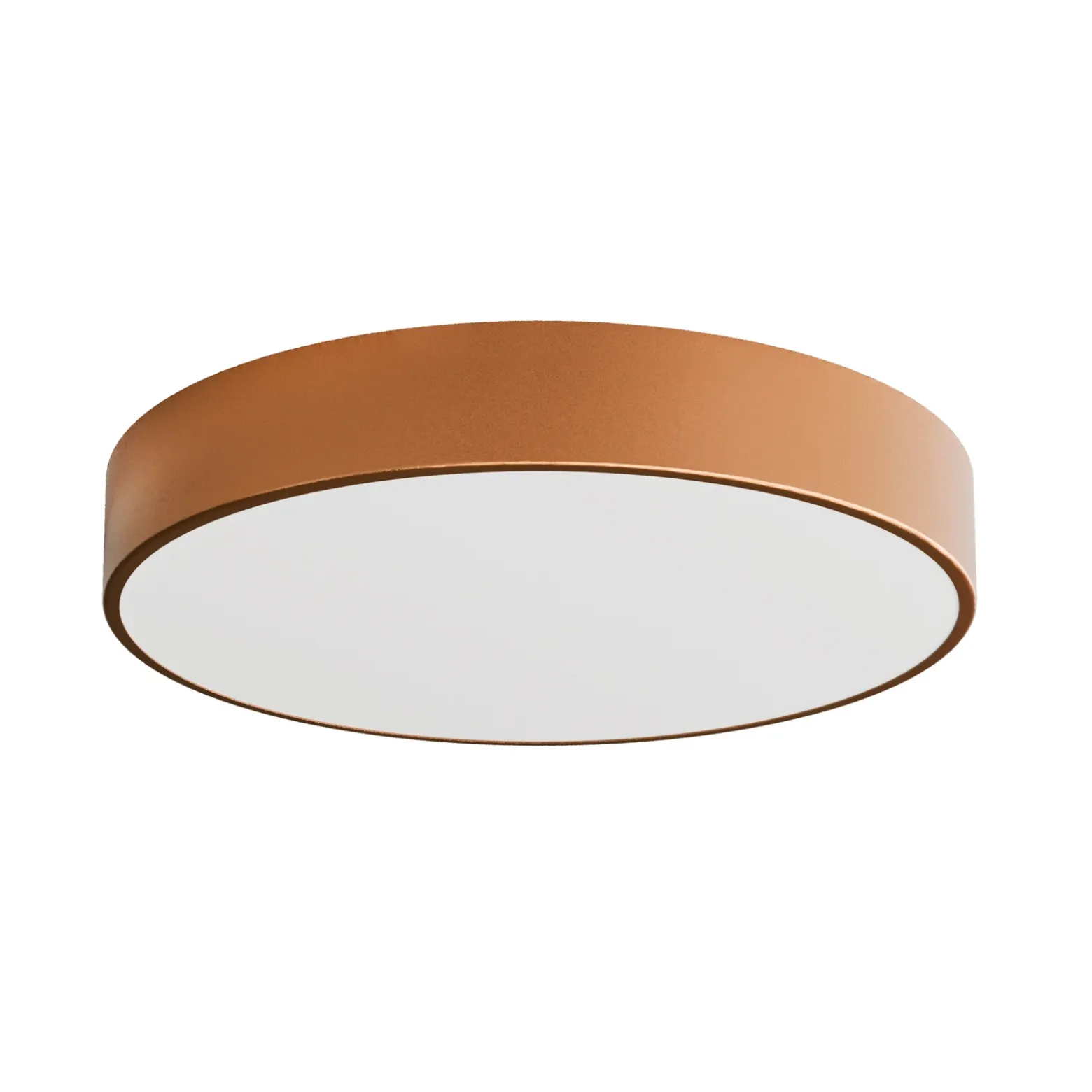 Plafón Cleo, Ø 50 cm, IP54, color cobre, metal, E27