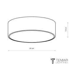 Plafón Cleo, Ø 20 cm, IP54, dorado, metal, E27