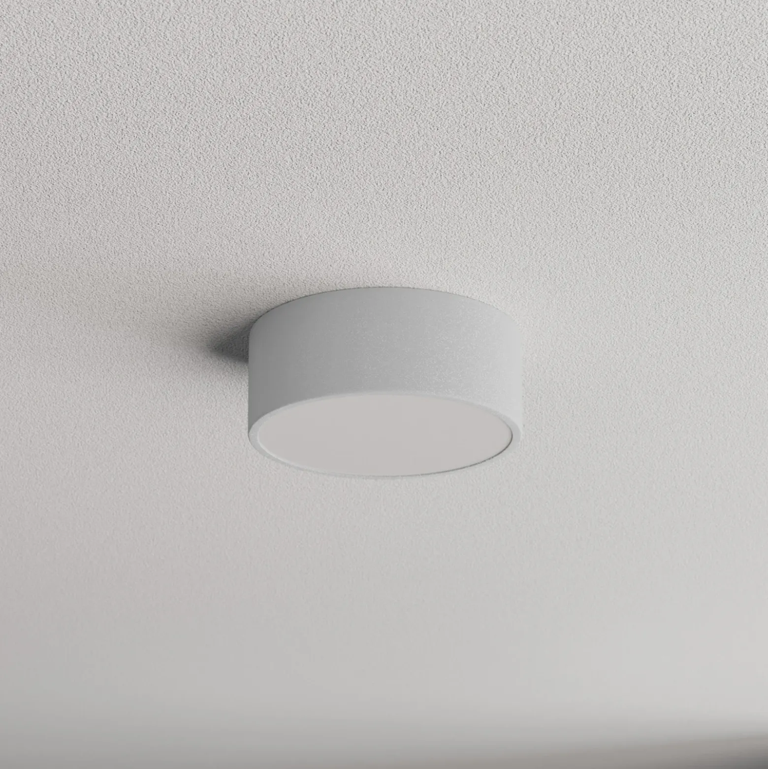 Plafón Cleo, Ø 20 cm, IP54, gris, metal, E27
