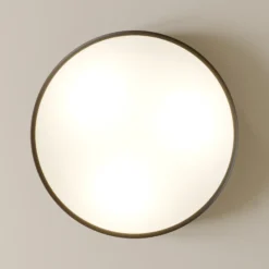 Plafón Cleo, Ø 40 cm, IP20, negro, metal, E27
