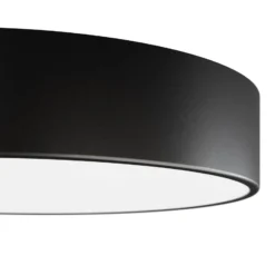 Plafón Cleo, Ø 20 cm, IP20, negro, metal, E27